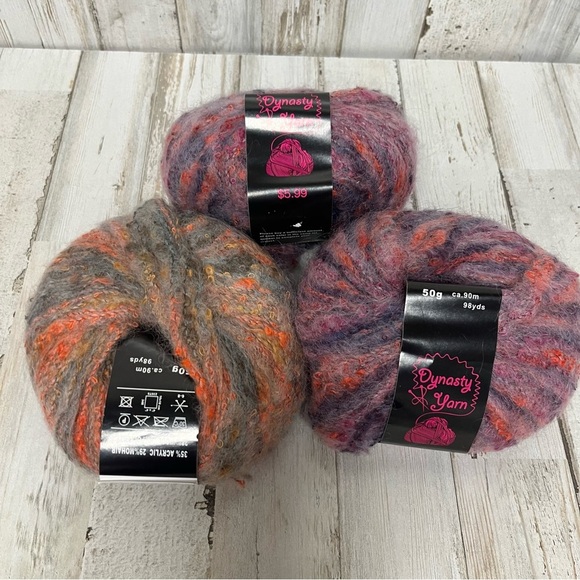 Large Lot Of Yarn Skeins/Balls, Lots of Colors And Brands, Acrylic, Eyelash, etc - Picture 1 of 16
